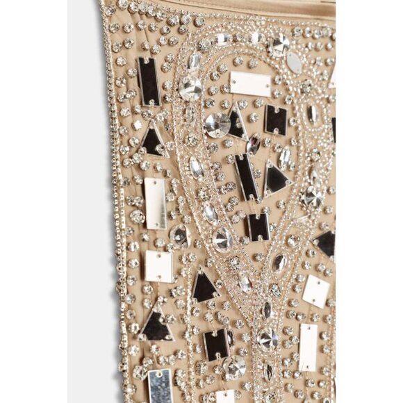 ZARA SEQUIN MIDI SKIRT - Picture 5 of 6